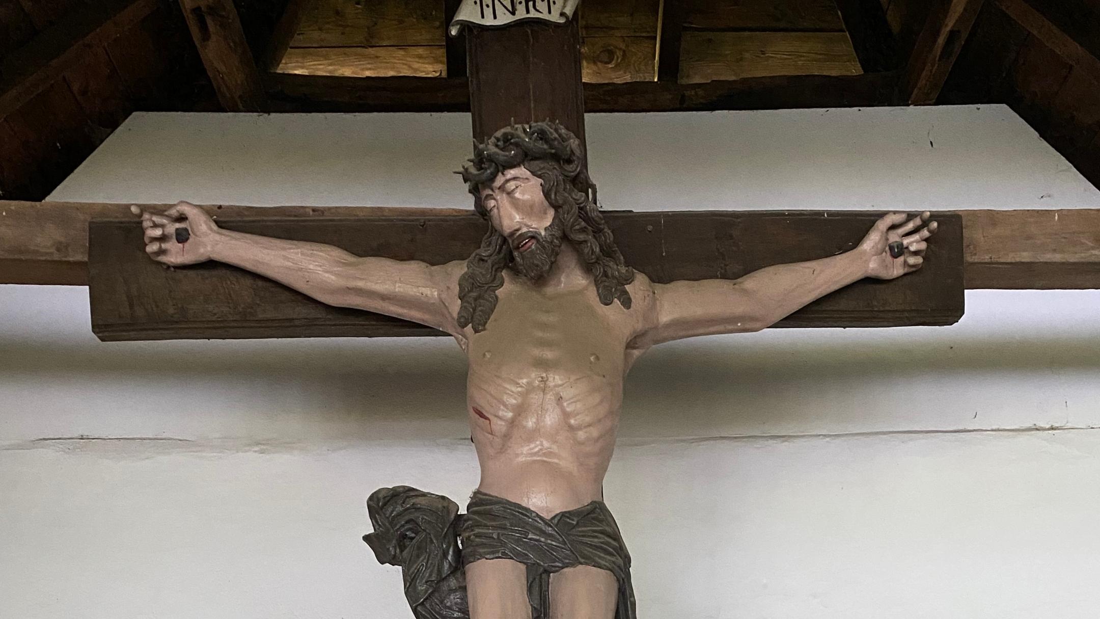 Maring-Noviand OT Siebenborn Wegekapelle 06 - Detail des Kruzifix